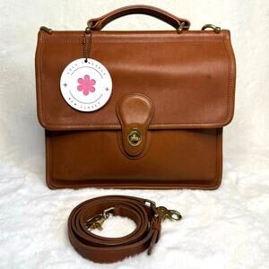 Vintaged Coach Willis 9927 British Tan Top Handle Crossbody Shoulder Bag